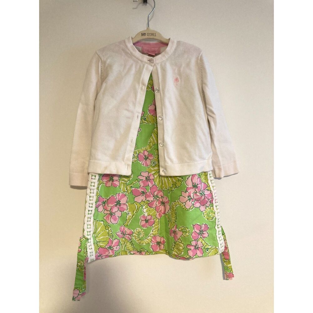 Lilly Pulitzer Toddler Dress AND Cardigan Set Size 4